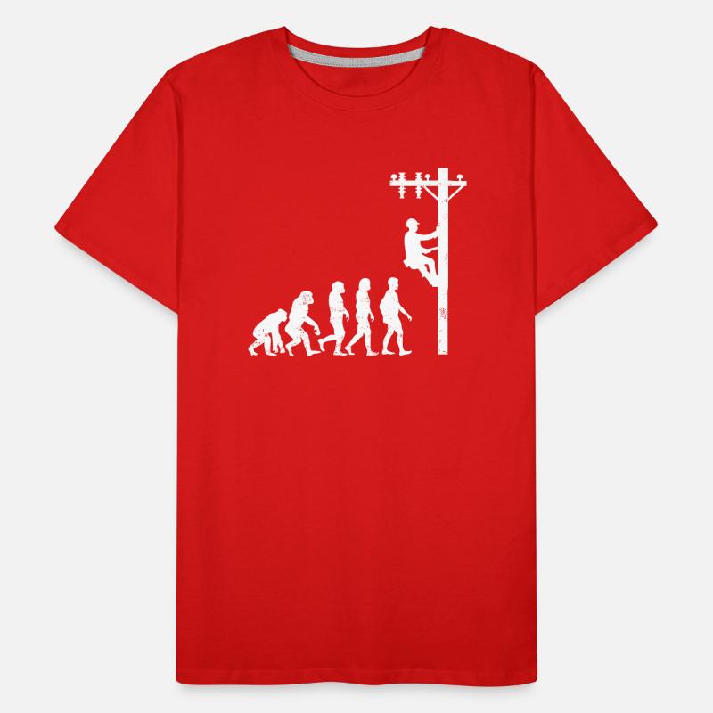 Electrician evolution track worker high voltage Men's Premium Organic T-Shirt