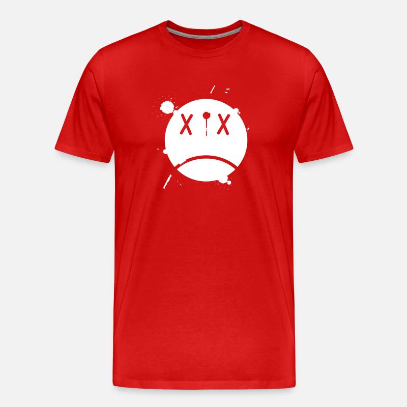 Smiley 01 - Männer Premium Bio T-Shirt - Rot