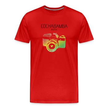 Bolivie, Cochabamba - T-shirt bio Premium Homme - rouge - Devant - Damien (186cm)