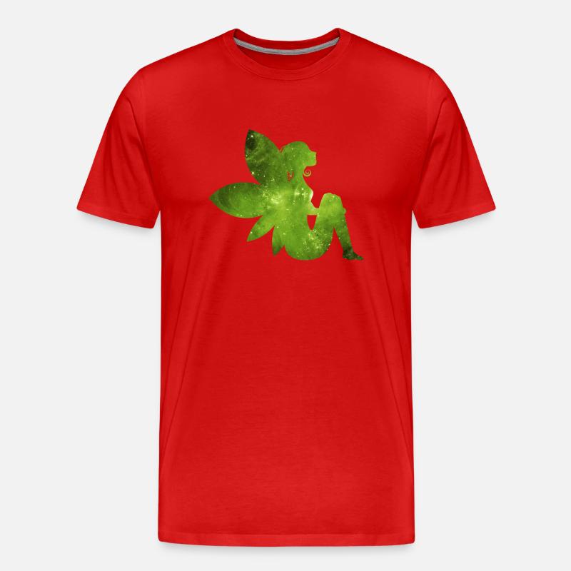 Grüne Fee Geschenk Idee Elfe - Männer Premium Bio T-Shirt - Rot
