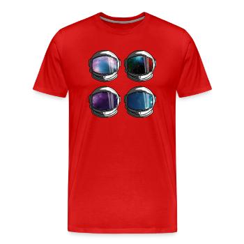 Ready for the flight - Men's Premium Organic T-Shirt - red - Front - Damien (186cm)