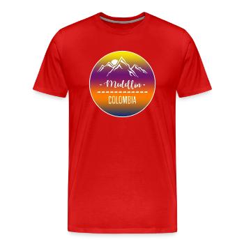 Medellin Colombie - T-shirt bio Premium Homme - rouge - Devant - Damien (186cm)