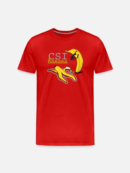 Bananen Kriminalität Hyäne - Männer Premium Bio T-Shirt - Rot