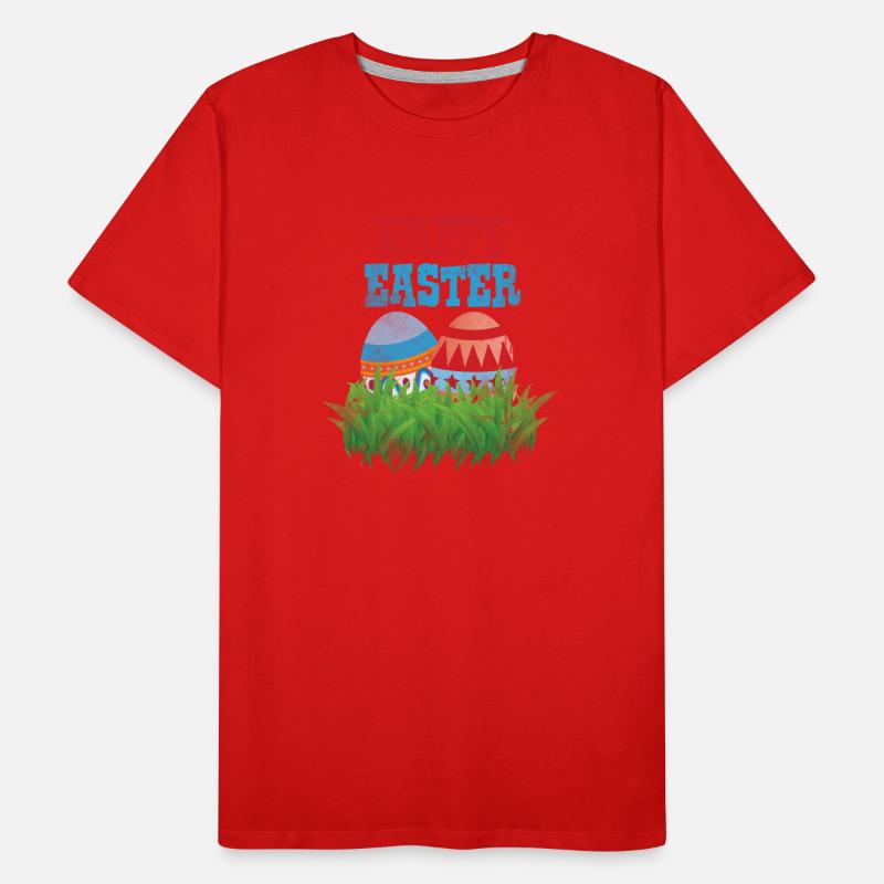 Easter Easter Eggs Easter Bunny Jesus Easter Christian Men's Premium Organic T-Shirt