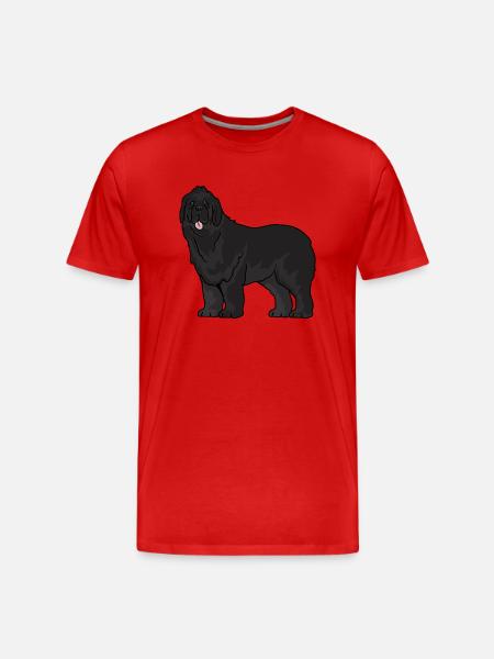 Newfoundland dog - Men's Premium Organic T-Shirt - red