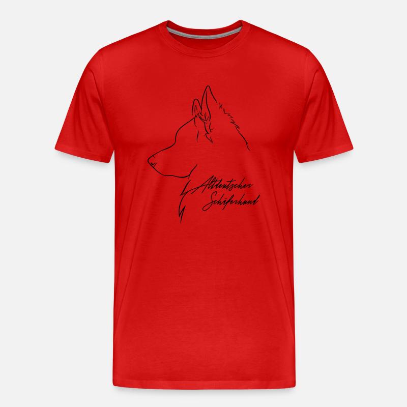 Altdeutscher Schäferhund Profil Hunde Wilsigns - Männer Premium Bio T-Shirt - undefined