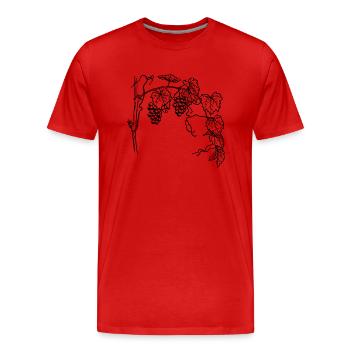 grapes trauben wine weintrauben fruits fruechte55 - Männer Premium Bio T-Shirt - Rot - Vorne - Damien (186cm)