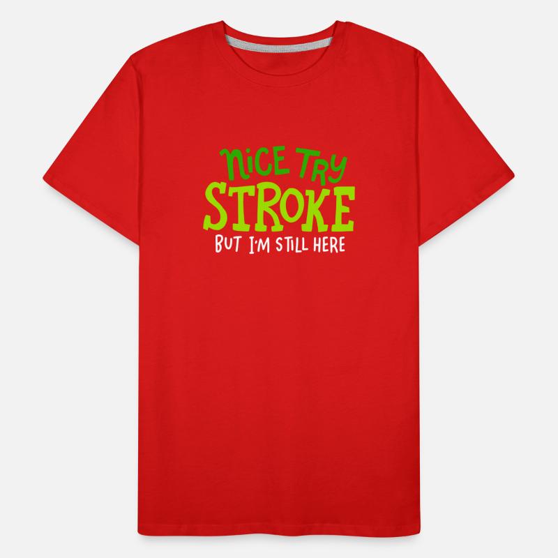 Schlaganfall-überlebende Geschenkidee Netter Männer Premium Bio T-Shirt