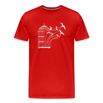 Vögel Käfig Geschenk Vogel Vogel shirt - Männer Premium Bio T-Shirt - Rot - Vorne - Damien (186cm)