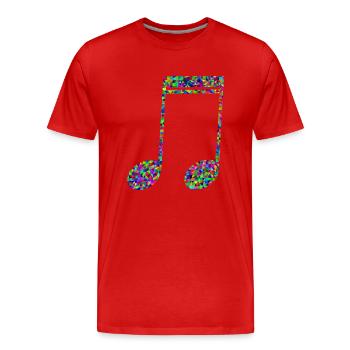 Musiknote - Männer Premium Bio T-Shirt - Rot - Vorne - Damien (186cm)