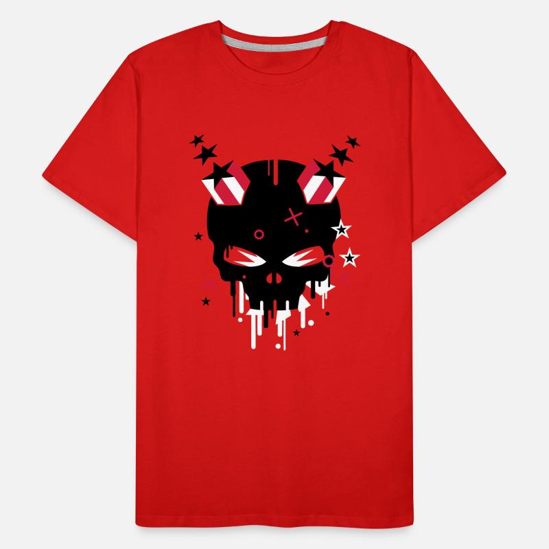 Devilskull with stars Men's Premium Organic T-Shirt