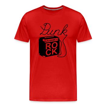 Punk rock Amp - T-shirt bio Premium Homme - rouge - Devant - Damien (186cm)
