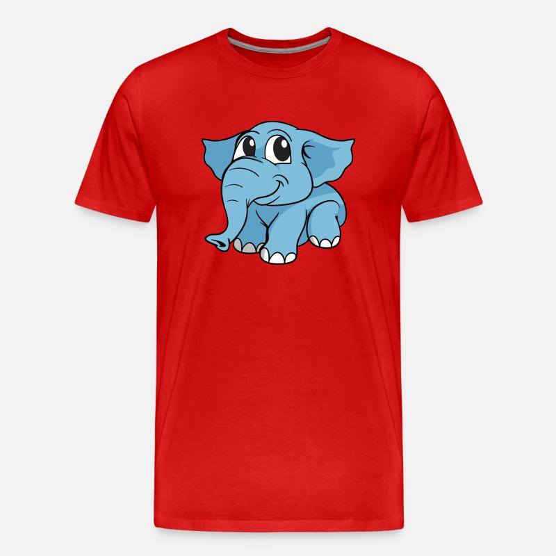 Elephant Elefant - Männer Premium Bio T-Shirt - Rot