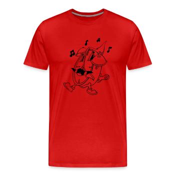 Crazy Wecker - Männer Premium Bio T-Shirt - Rot - Vorne - Damien (186cm)