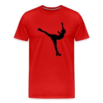 Figure skater - Männer Premium Bio T-Shirt - Rot - Vorne - Damien (186cm)