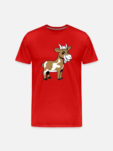 Goat moaning smiles - Men's Premium Organic T-Shirt - red
