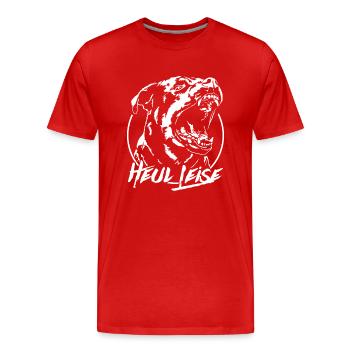 ROTTWEILER heul leise Hundespruch IGP Wilsigns - Männer Premium Bio T-Shirt - Rot - Vorne - Damien (186cm)