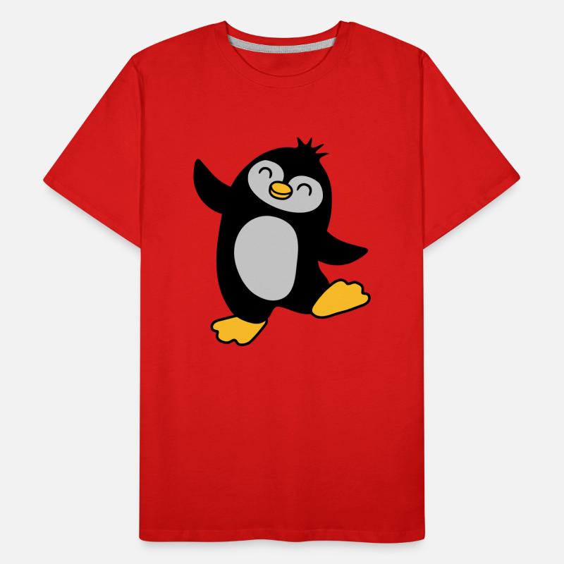 Joyeux pingouin mignon dansant T-shirt bio Premium Homme