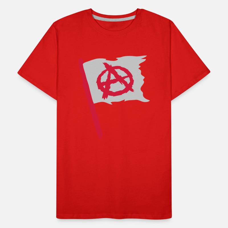 Flag anarchy symbol logo Men's Premium Organic T-Shirt