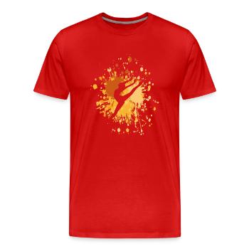 J’adore dancing color splash - T-shirt bio Premium Homme - rouge - Devant - Damien (186cm)