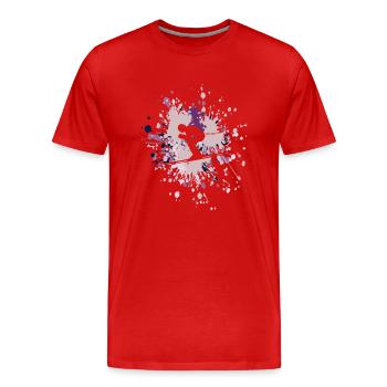 Ski Speed Color Splash - T-shirt bio Premium Homme - rouge - Devant - Damien (186cm)