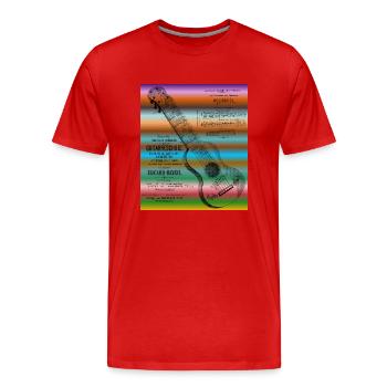Guitarreschule von Eduard Bayer (Regenbogen) - Männer Premium Bio T-Shirt - Rot - Vorne - Damien (186cm)