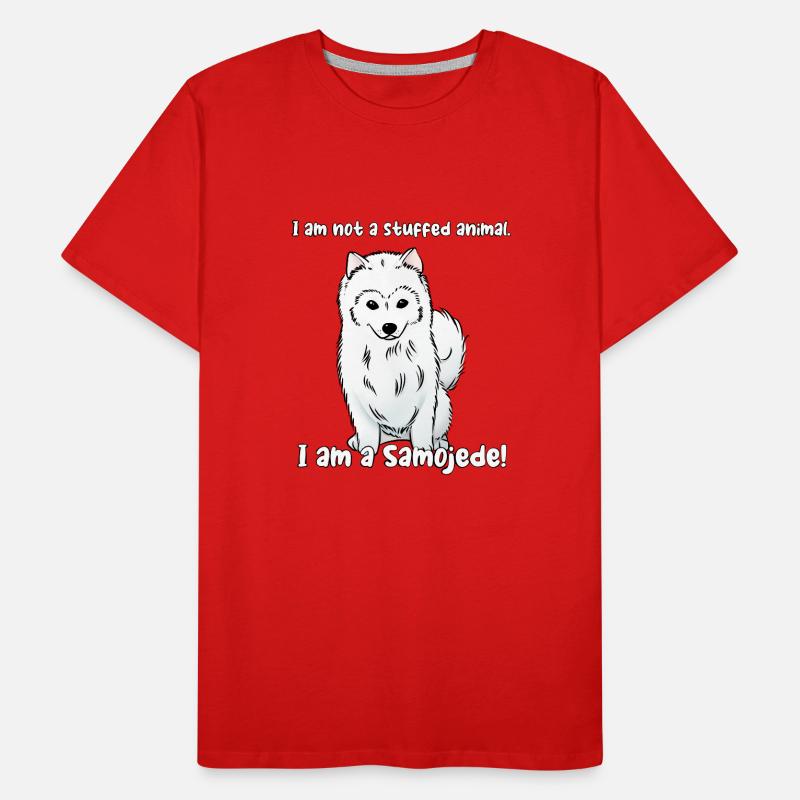 Ich bin kein Kuscheltier. Ich bin ein Samojede! Männer Premium Bio T-Shirt