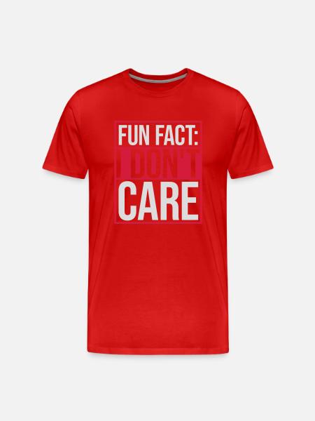 I don't care fact - Men's Premium Organic T-Shirt - red