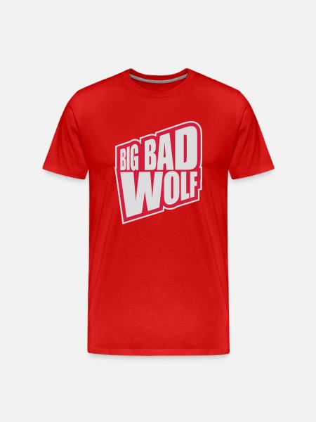 big bad wolf quote - Men's Premium Organic T-Shirt - red