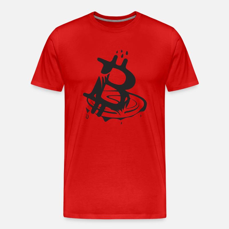 Das Symbol von Bitcoin - Männer Premium Bio T-Shirt - Rot