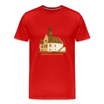 Rodewisch Schlossinsel Museum Vogtland Sachsen - Männer Premium Bio T-Shirt - Rot - Vorne - Damien (186cm)