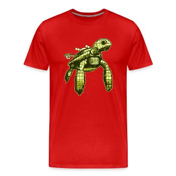 Videospiel 8 Bit Schildkröte - Männer Premium Bio T-Shirt - Rot - Vorne - Damien (186cm)