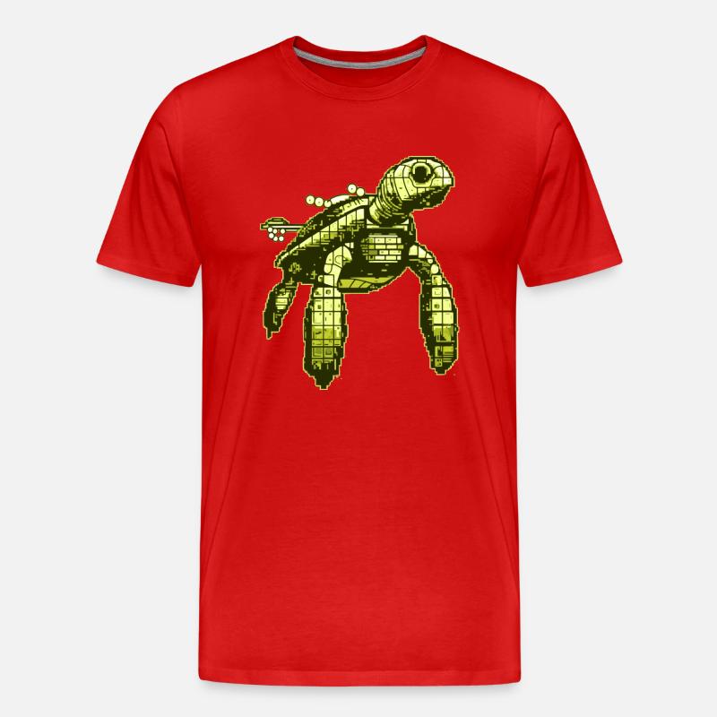 Videospiel 8 Bit Schildkröte - Männer Premium Bio T-Shirt - Rot