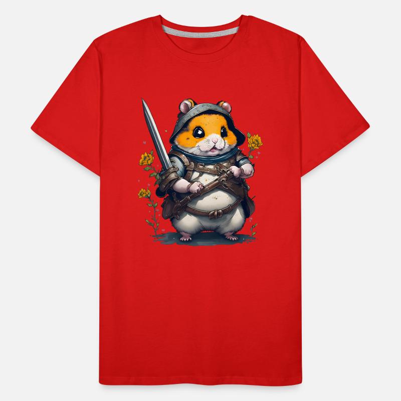 Ninja Hamster-Held des Gartens Männer Premium Bio T-Shirt