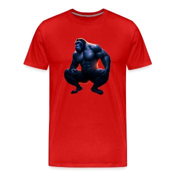 King ape - Men's Premium Organic T-Shirt - red - Front - Damien (186cm)