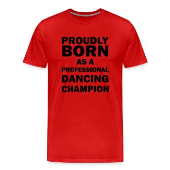 Dancing Dance Music - Men's Premium Organic T-Shirt - red - Front - Damien (186cm)