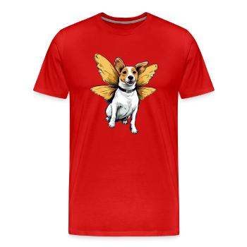 Billy the Butterfly Dog - Men's Premium Organic T-Shirt - red - Front - Damien (186cm)