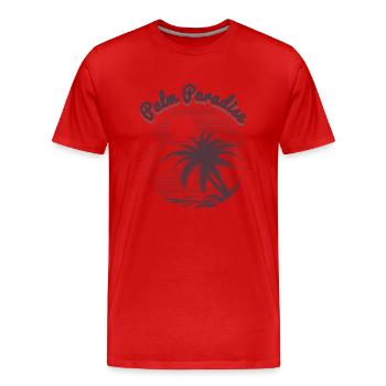 Sommer - Männer Premium Bio T-Shirt - Rot - Vorne - Damien (186cm)