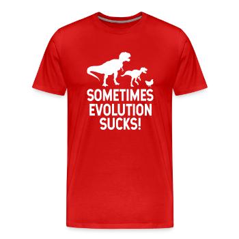 Student Study School Funny Saying - Men's Premium Organic T-Shirt - red - Front - Damien (186cm)