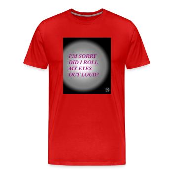 Funny quote - Men's Premium Organic T-Shirt - red - Front - Damien (186cm)