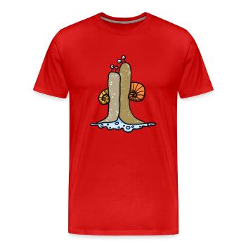 Paire de teasers - T-shirt bio Premium Homme - rouge - Devant - Damien (186cm)