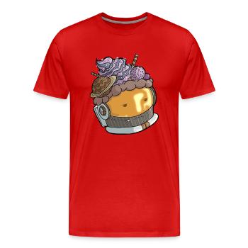 Astro Cupcake - Männer Premium Bio T-Shirt - Rot - Vorne - Damien (186cm)