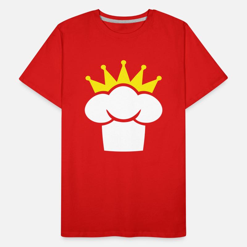 Crown King Chef Kitchen Chef Hat Master Men's Premium Organic T-Shirt