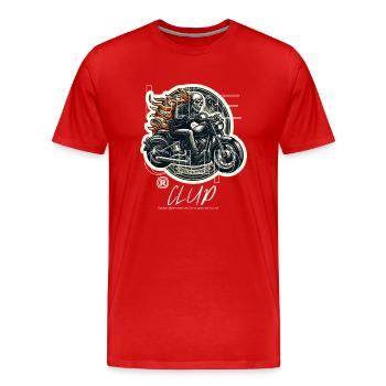 Couvercle de moto - T-shirt bio Premium Homme - rouge - Devant - Damien (186cm)