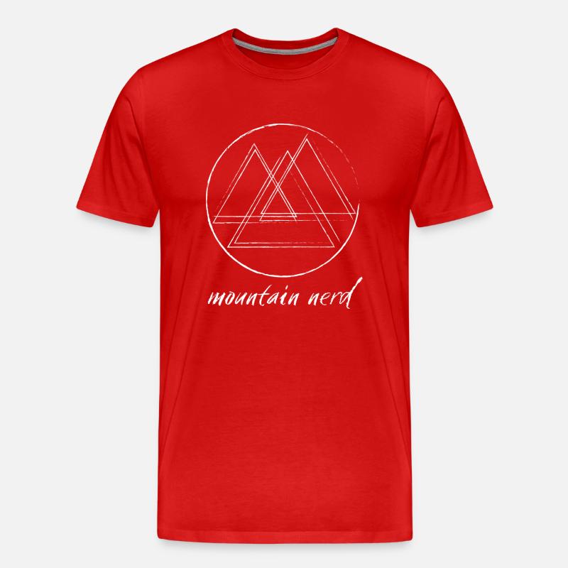 Berge Nerd - Männer Premium Bio T-Shirt - Rot
