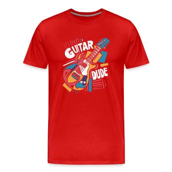 Guitar Dude - Music for Guitar Fans - Men's Premium Organic T-Shirt - red - Front - Damien (186cm)
