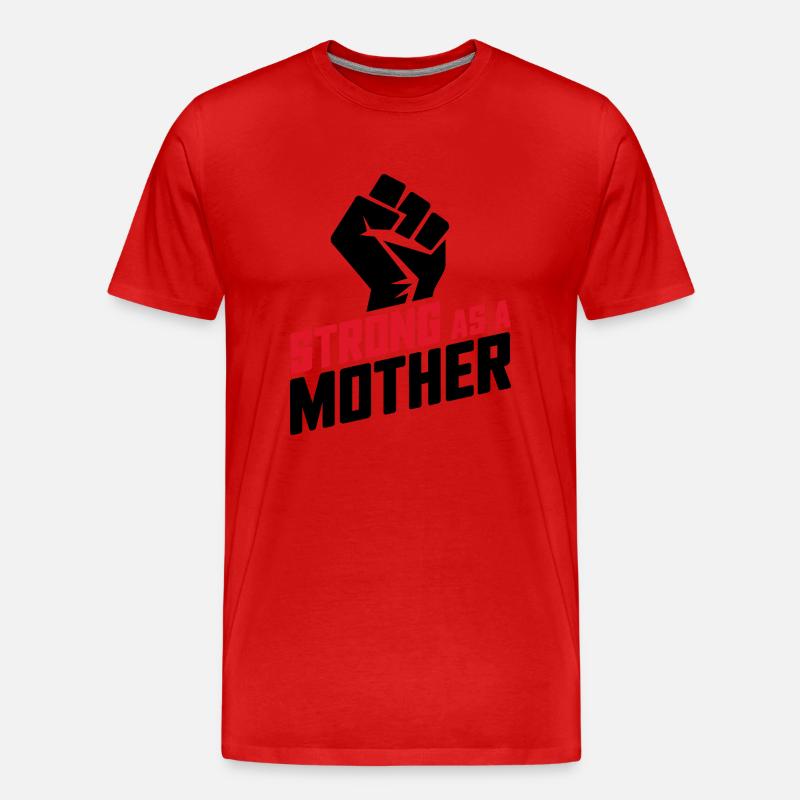 Stark wie eine Mutter - Männer Premium Bio T-Shirt - Rot