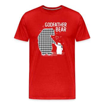 Godfather Bear - Men's Premium Organic T-Shirt - red - Front - Damien (186cm)