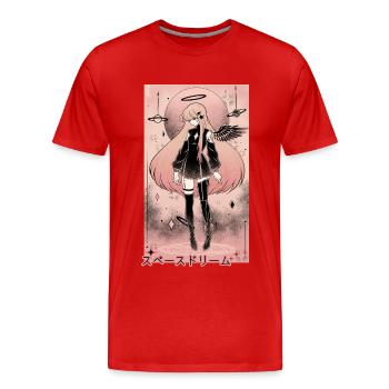 Heller Weltraumtraum - Männer Premium Bio T-Shirt - Rot - Vorne - Damien (186cm)