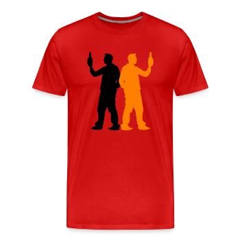 Junggesellenabschied Crew Gruppe - Männer Premium Bio T-Shirt - Rot - Vorne - Damien (186cm)